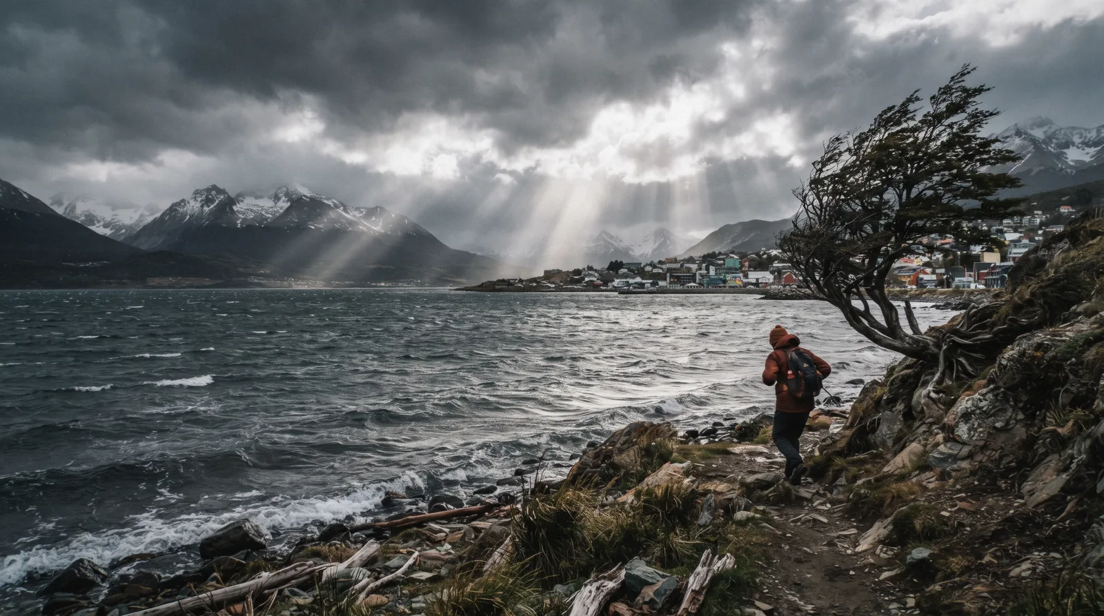Seasonal view over Ushuaia and the Beagle Channel, illustrating the best time to visit Ushuaia.